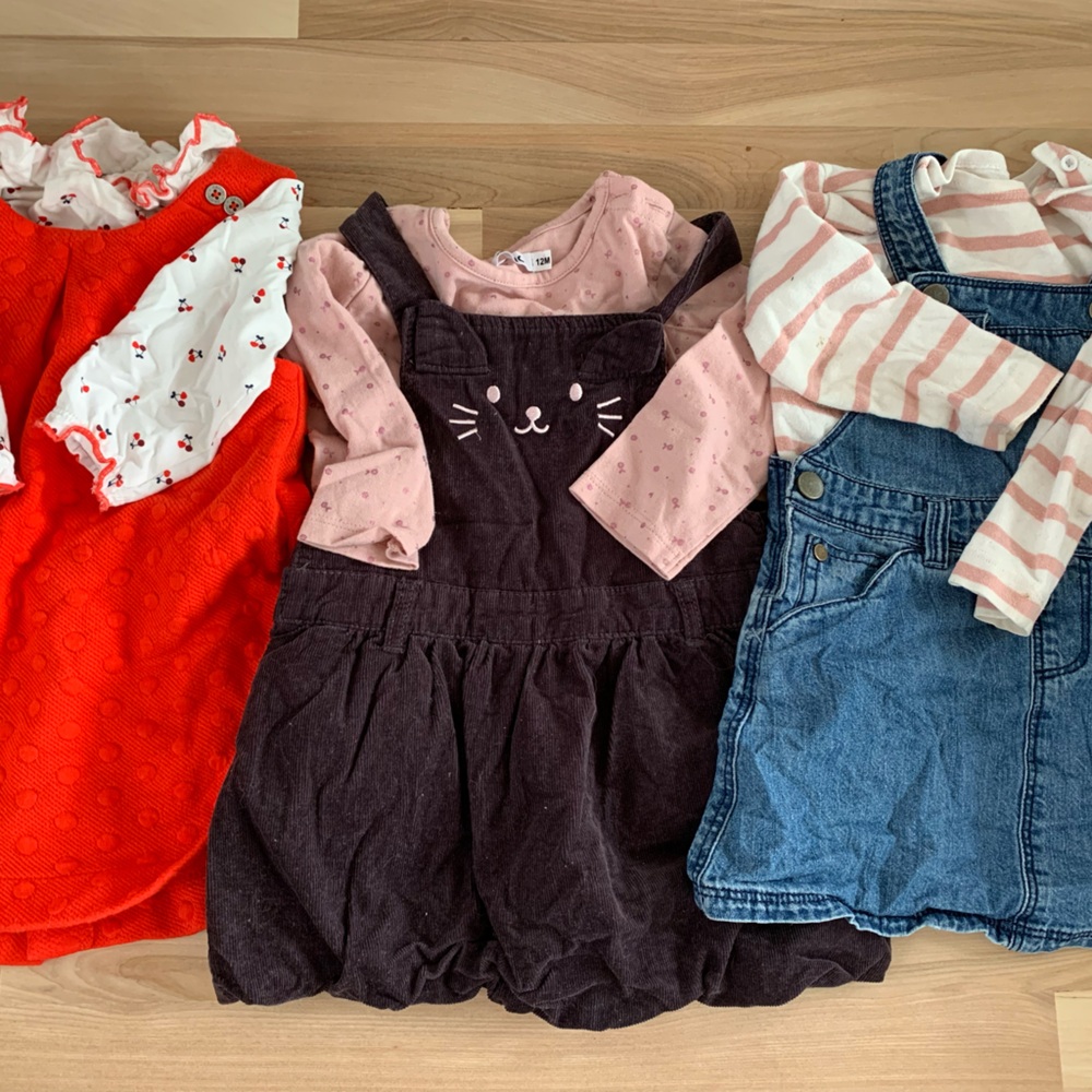 Overall dress and T-shirt kit